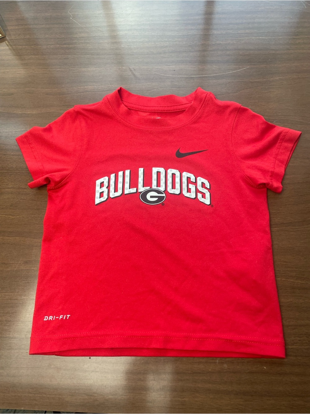 Nike Red 'Bulldogs' Short Sleeve Tee for Kids